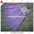 Wholesale purple flutter sleeve toddler dress